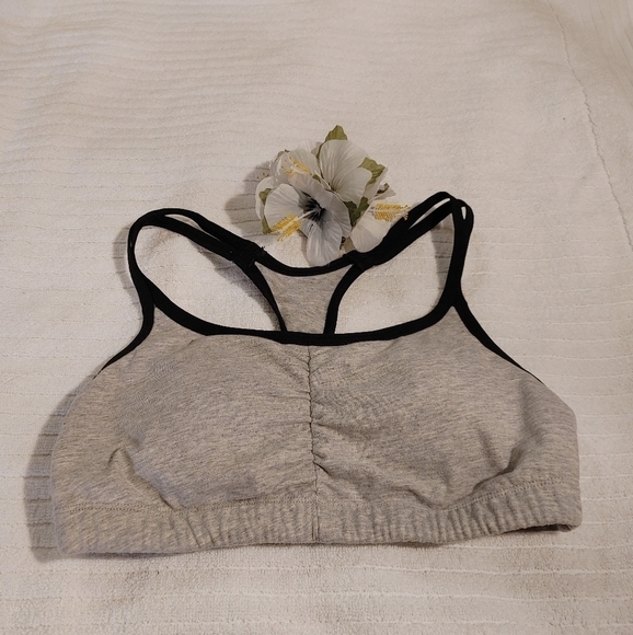Fruit of the Loom Other - NWOT Fruit of the Loom Grey W Black Trim Sports Bra size 36. Gray